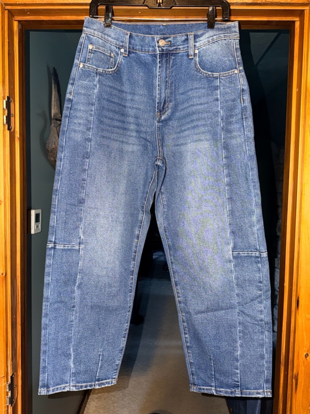 Ee:some barrel Blue Denim Jeans